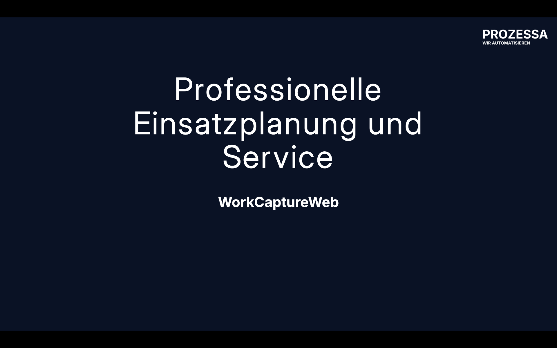WorkCaptureWeb App – Planung, Verwaltung & Service