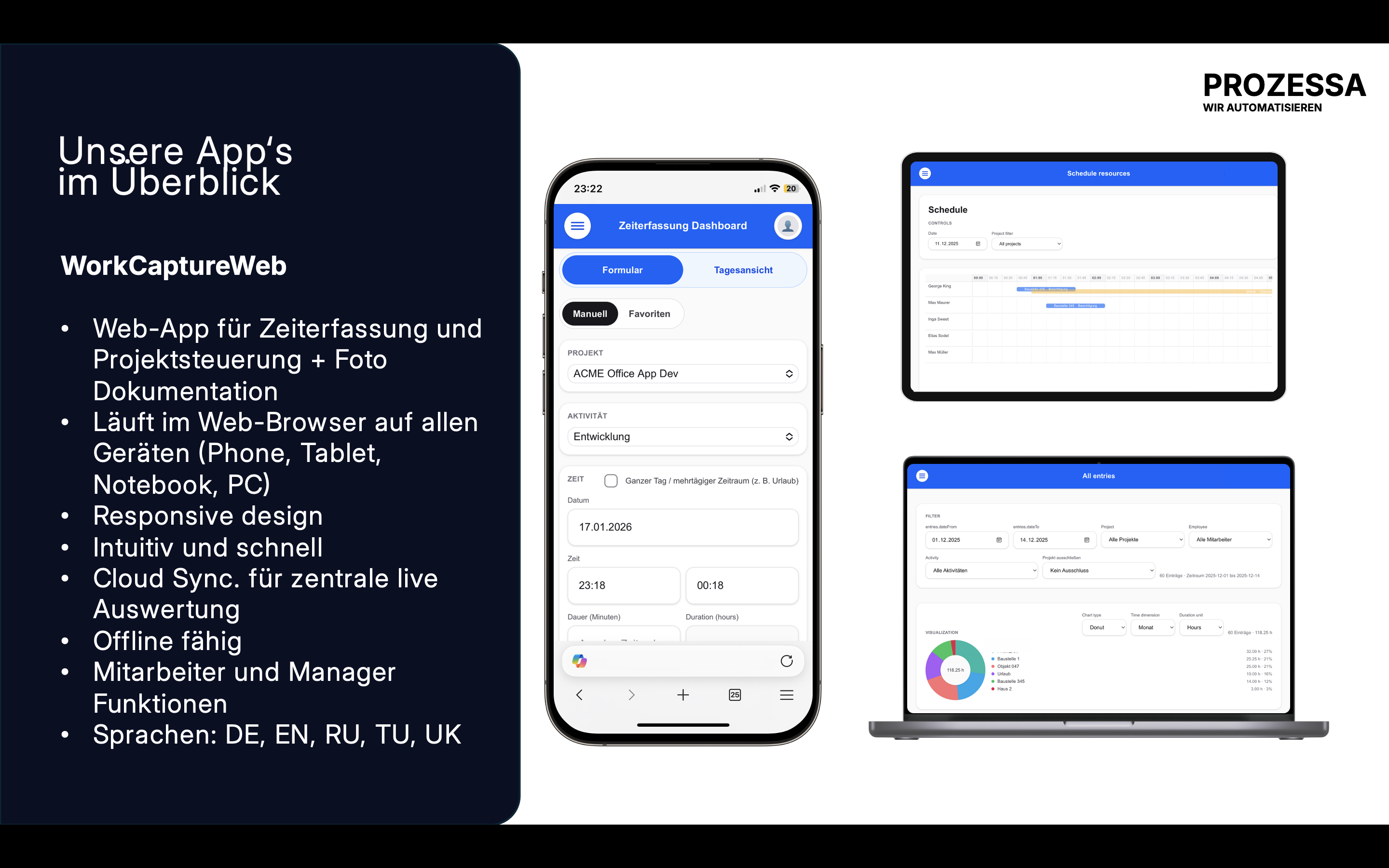 WorkCaptureWeb App – Planung, Verwaltung & Service